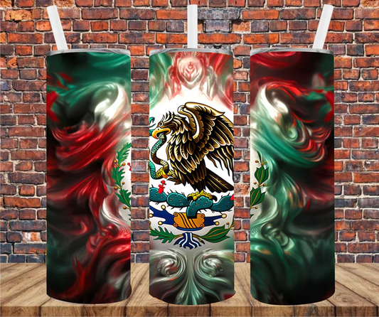 Mexico Flag Tumbler Wrap Sublimation Transfer