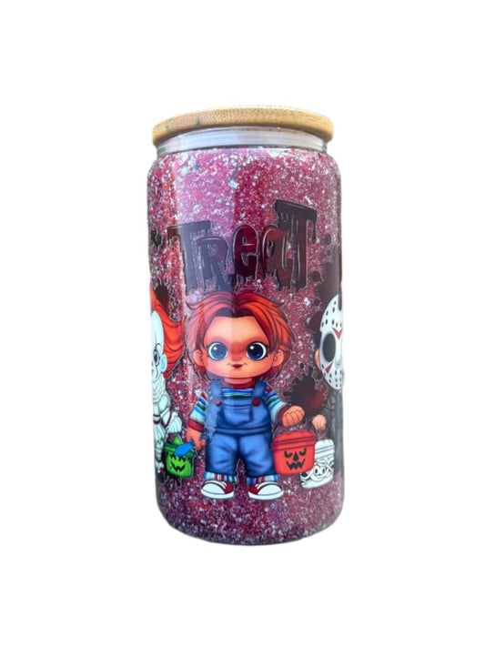 16oz Trick or Treat Glitter Tumbler